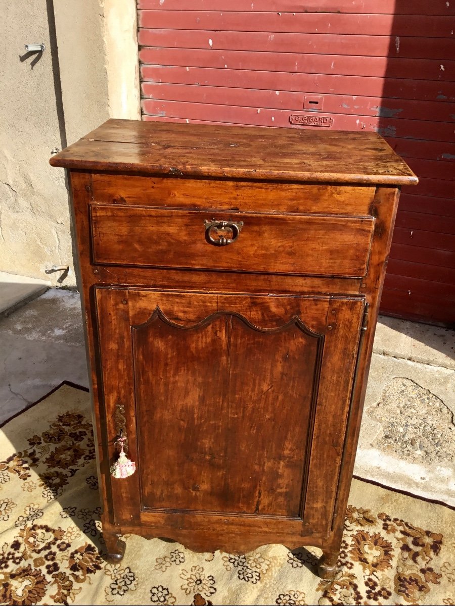 Confiturier Louis XV En Noyer époque XVIIIé -photo-4