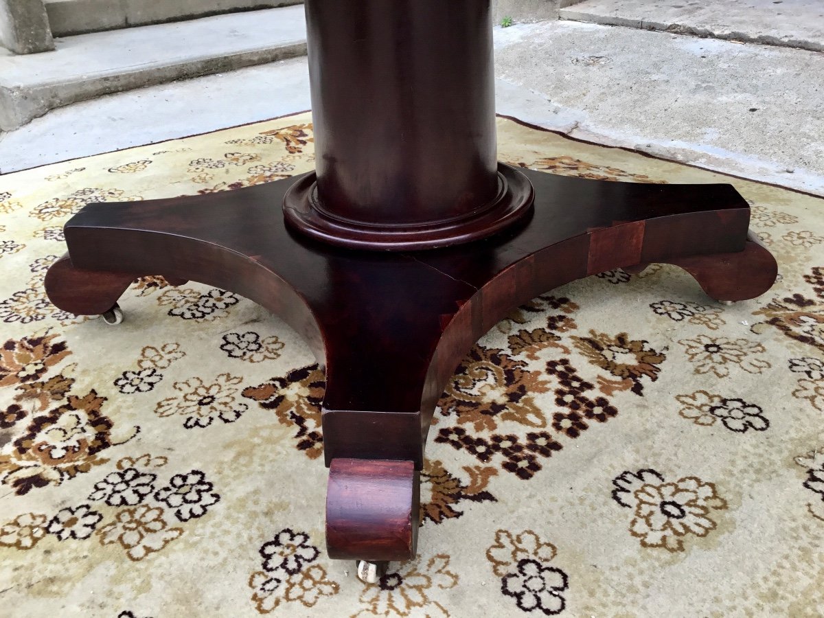 Empire Mahogany Table From The 19th Century-photo-3