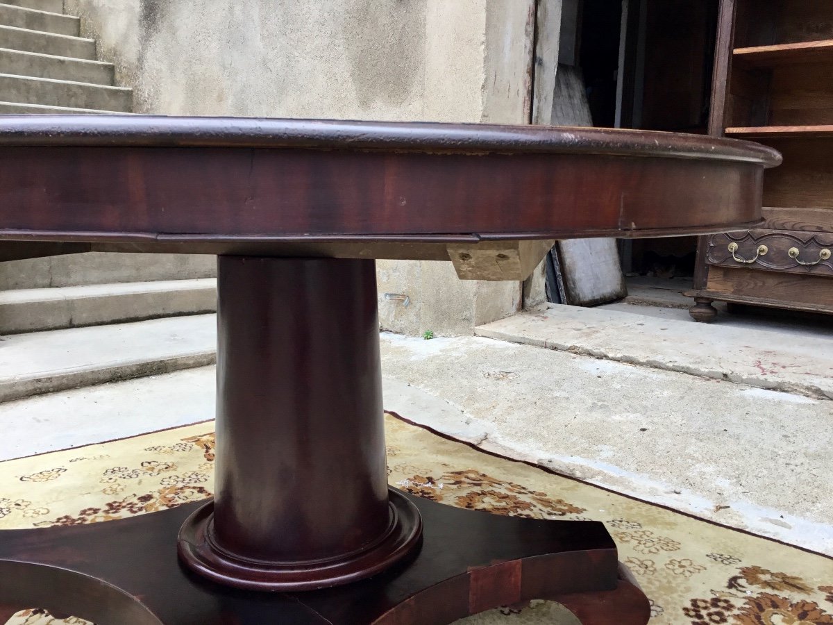 Empire Mahogany Table From The 19th Century-photo-1