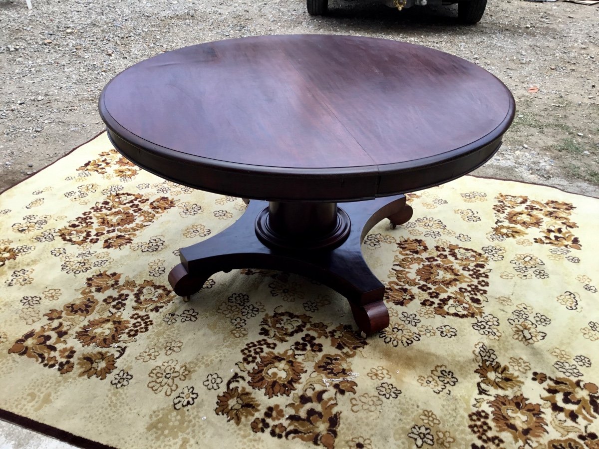 Empire Mahogany Table From The 19th Century-photo-2