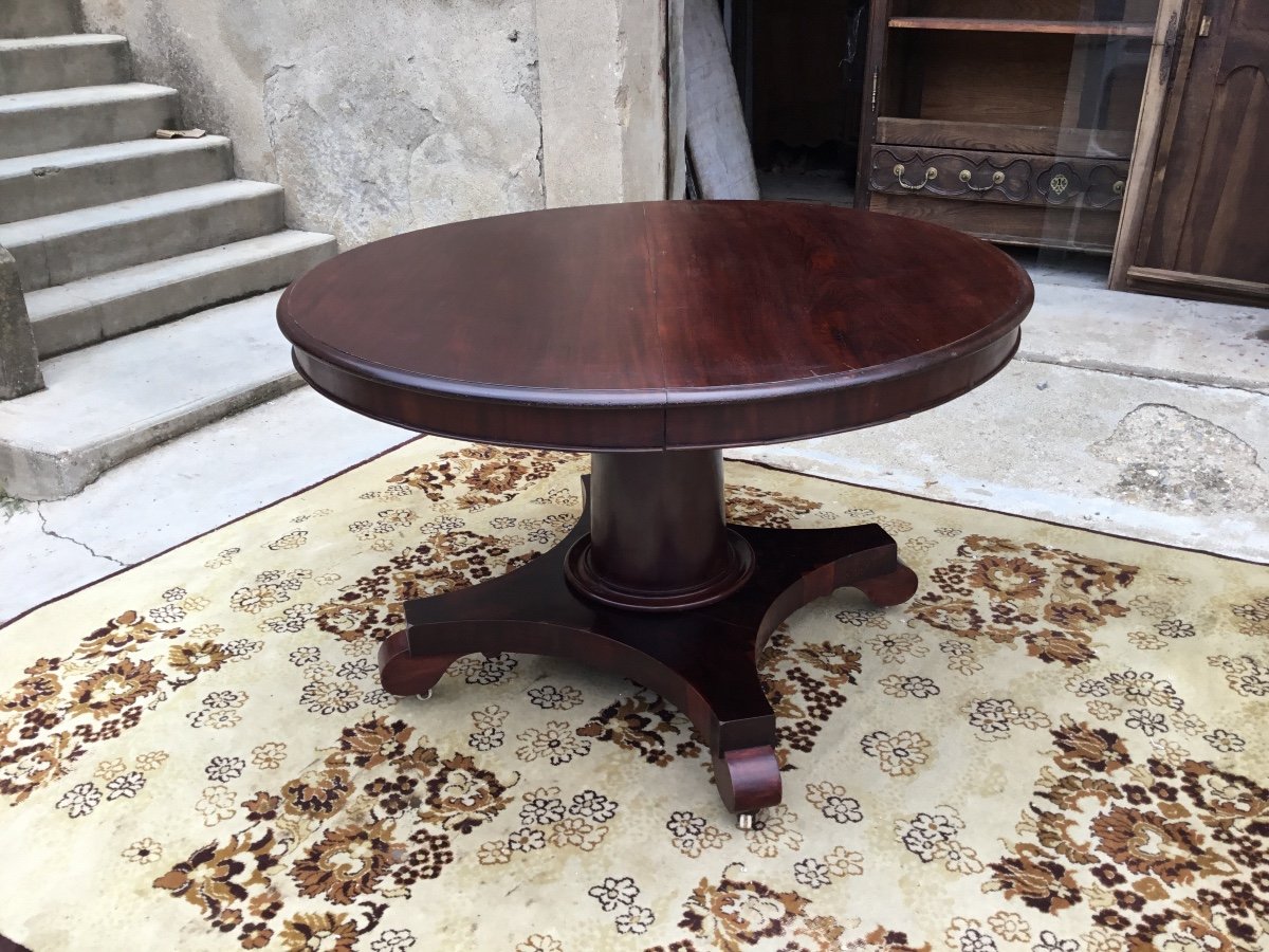 Table Empire  En Acajou D’époque 19emsiècle 