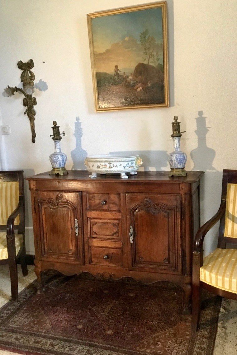 Louis XV Buffet In Oak From The 18th Century-photo-2