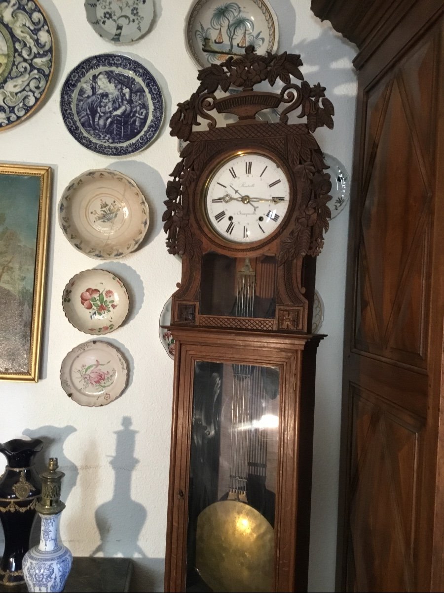 Parquet Clock Saint-nicolas 19th Century-photo-2