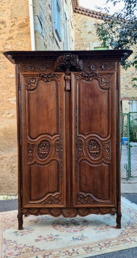 Armoire De Mariage Normande En Chêne époque XVIIIé