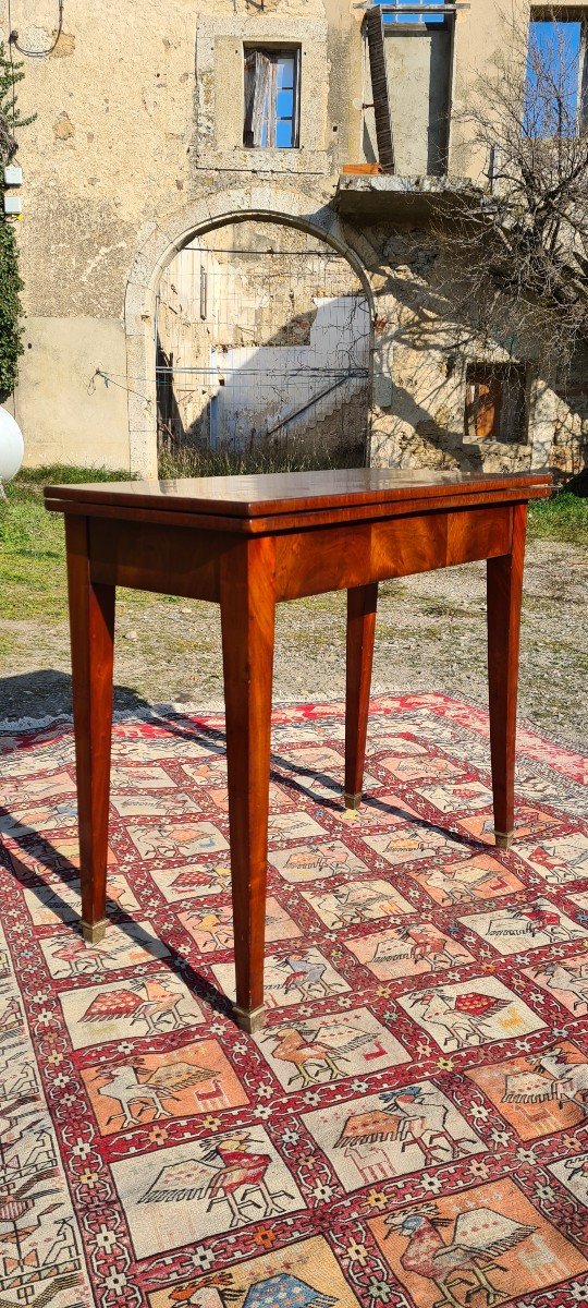 Directoire Games Table In Mahogany, Eighteenth Time