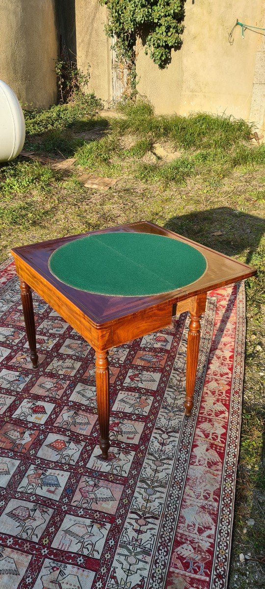 Napoleon III Games Table In Mahogany, Nineteenth Time-photo-3