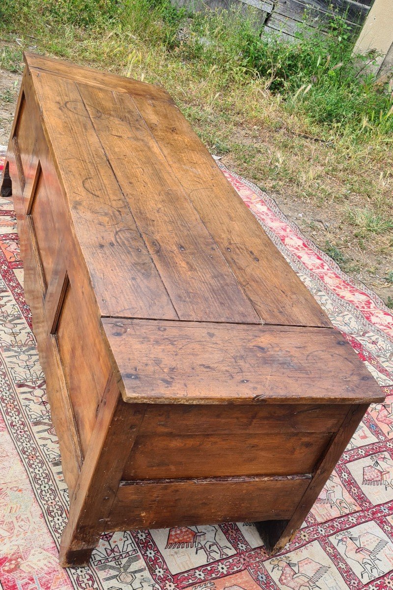 Chest End Of Bed Louis XV In Oak, Eighteenth Time-photo-3