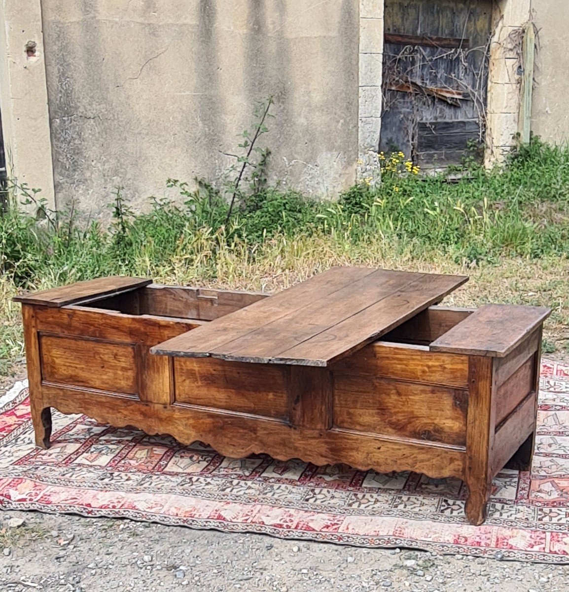 Chest End Of Bed Louis XV In Oak, Eighteenth Time-photo-5