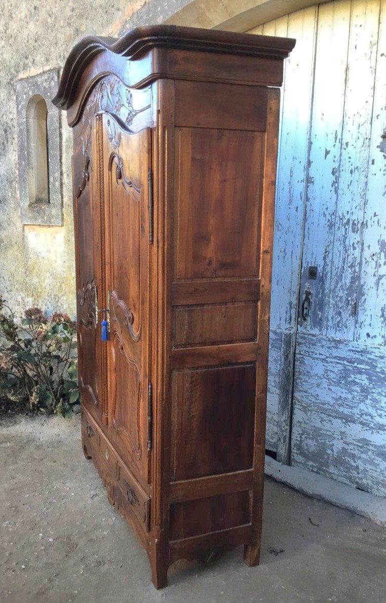 Armoire De Mariage Louis XV Provençale En Noyer d'époque XVIIIé-photo-6