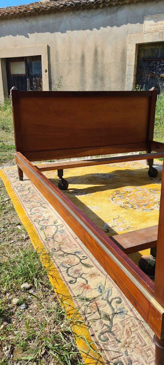 Louis XVI Style Bed In Walnut, 1900 Period-photo-5