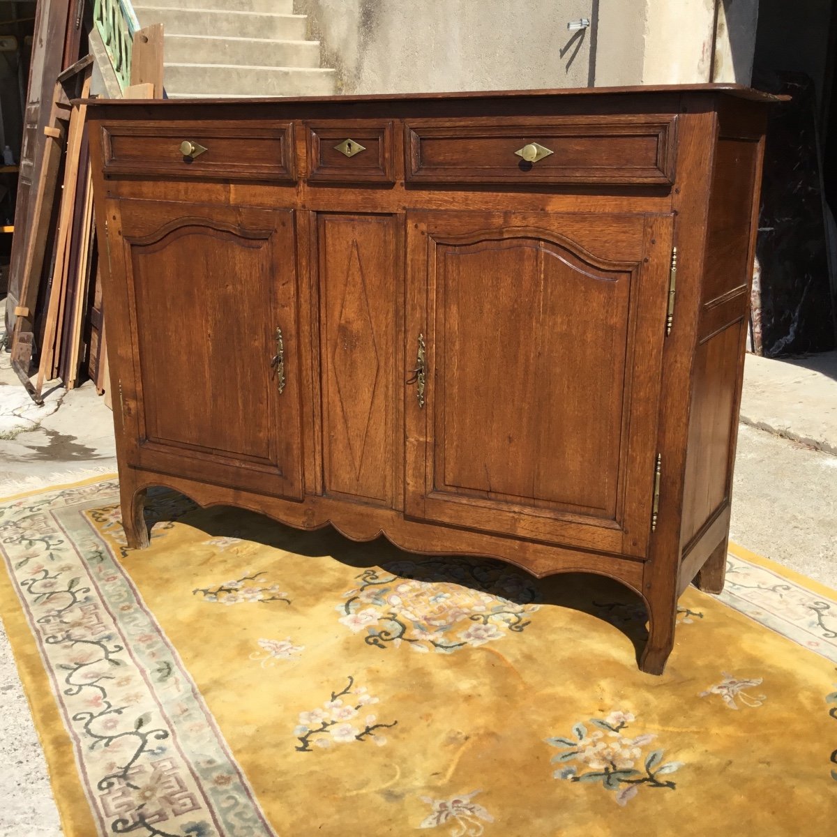 Enfilade ,buffet De Style Louis XV En Chêne D’epoque XIXé-photo-3