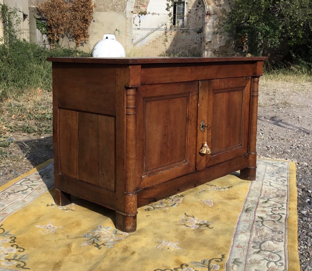 Empire Buffet With Half Columns In Oak, 19th Century-photo-2