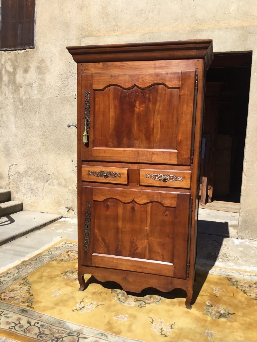 Vendeen Louis XV Cabinet In 18th Century Cherry-photo-3