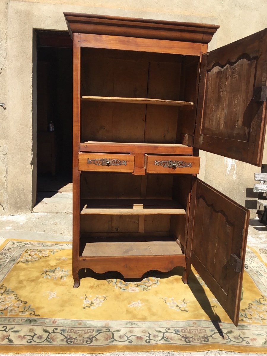 Vendeen Louis XV Cabinet In 18th Century Cherry-photo-5