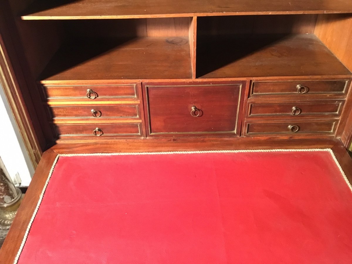 Secretary, Louis XVI, In Mahogany, 18th Century Period-photo-5