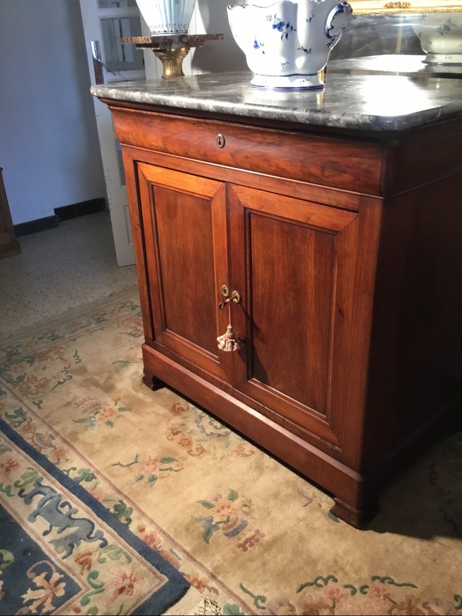 Louis Philippe Buffet In Walnut From The 19th Century-photo-3