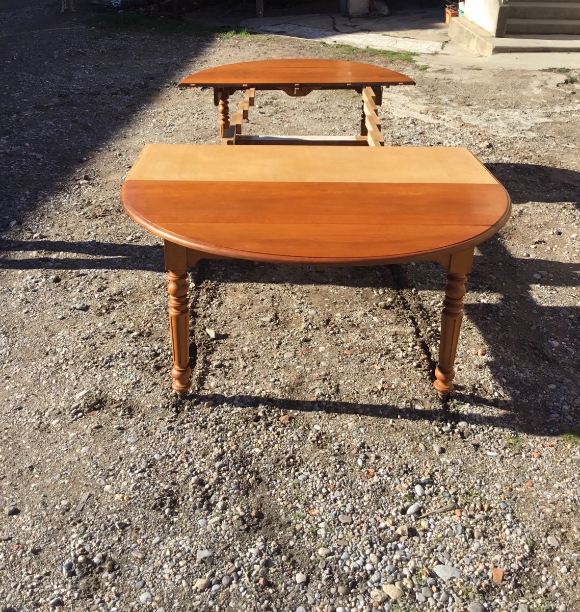 Louis-philippe Cherrywood Dining Room Table, 19th Century-photo-4