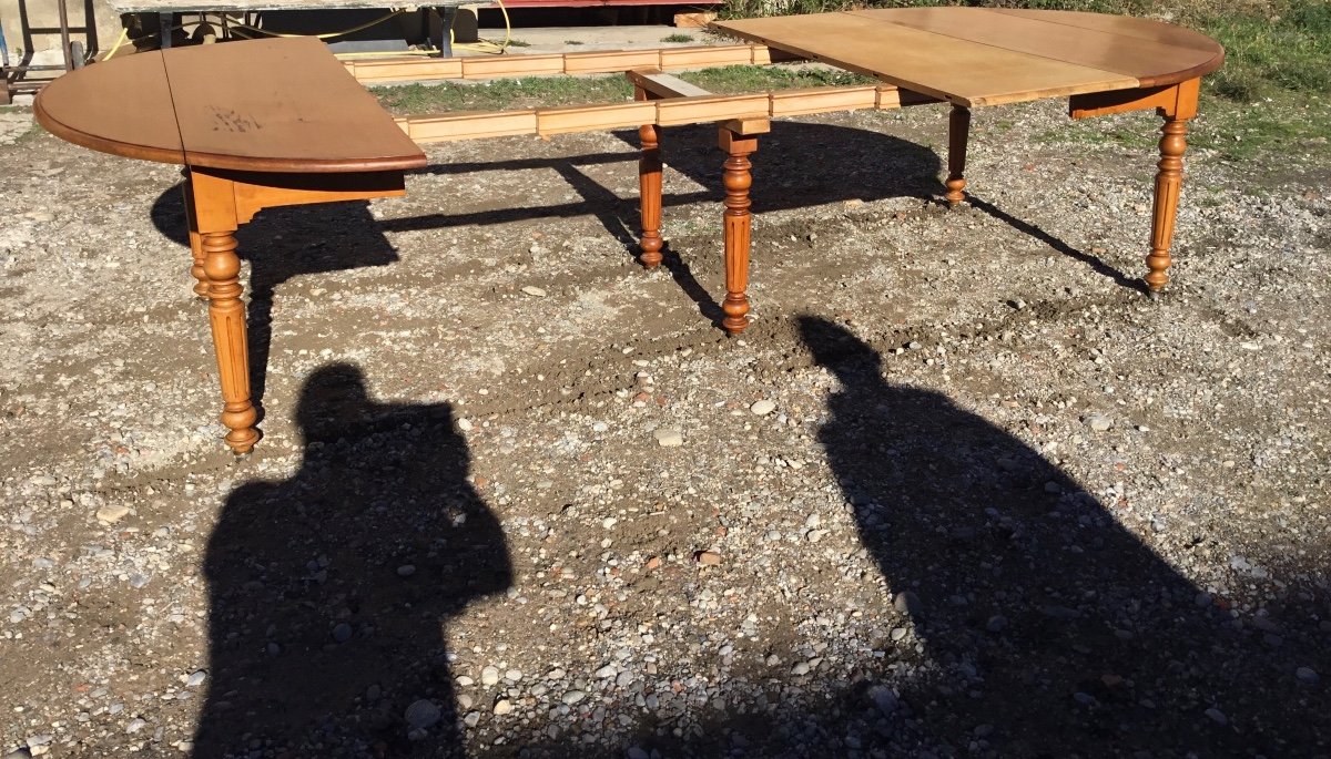 Louis-philippe Cherrywood Dining Room Table, 19th Century-photo-1