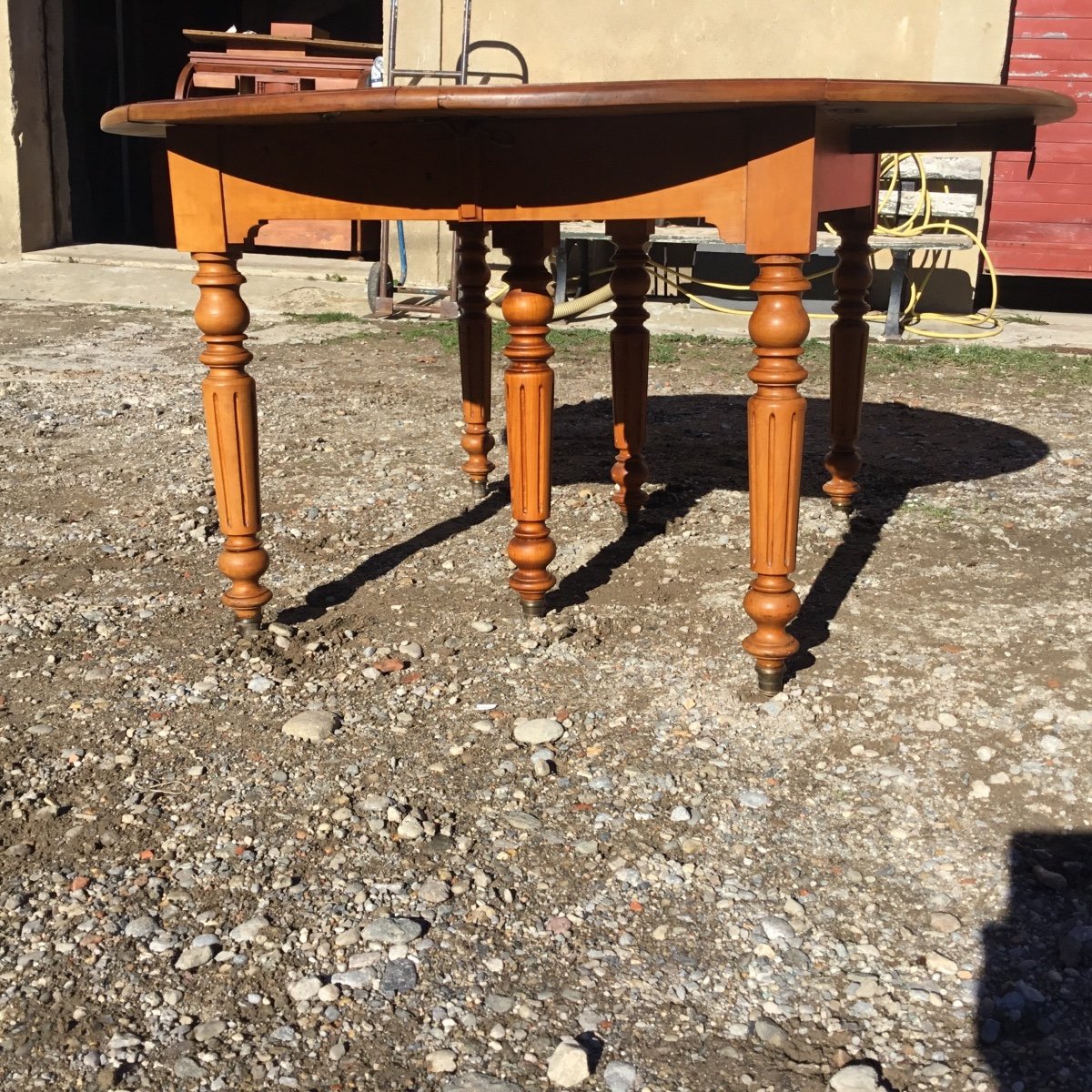 Louis-philippe Cherrywood Dining Room Table, 19th Century-photo-7