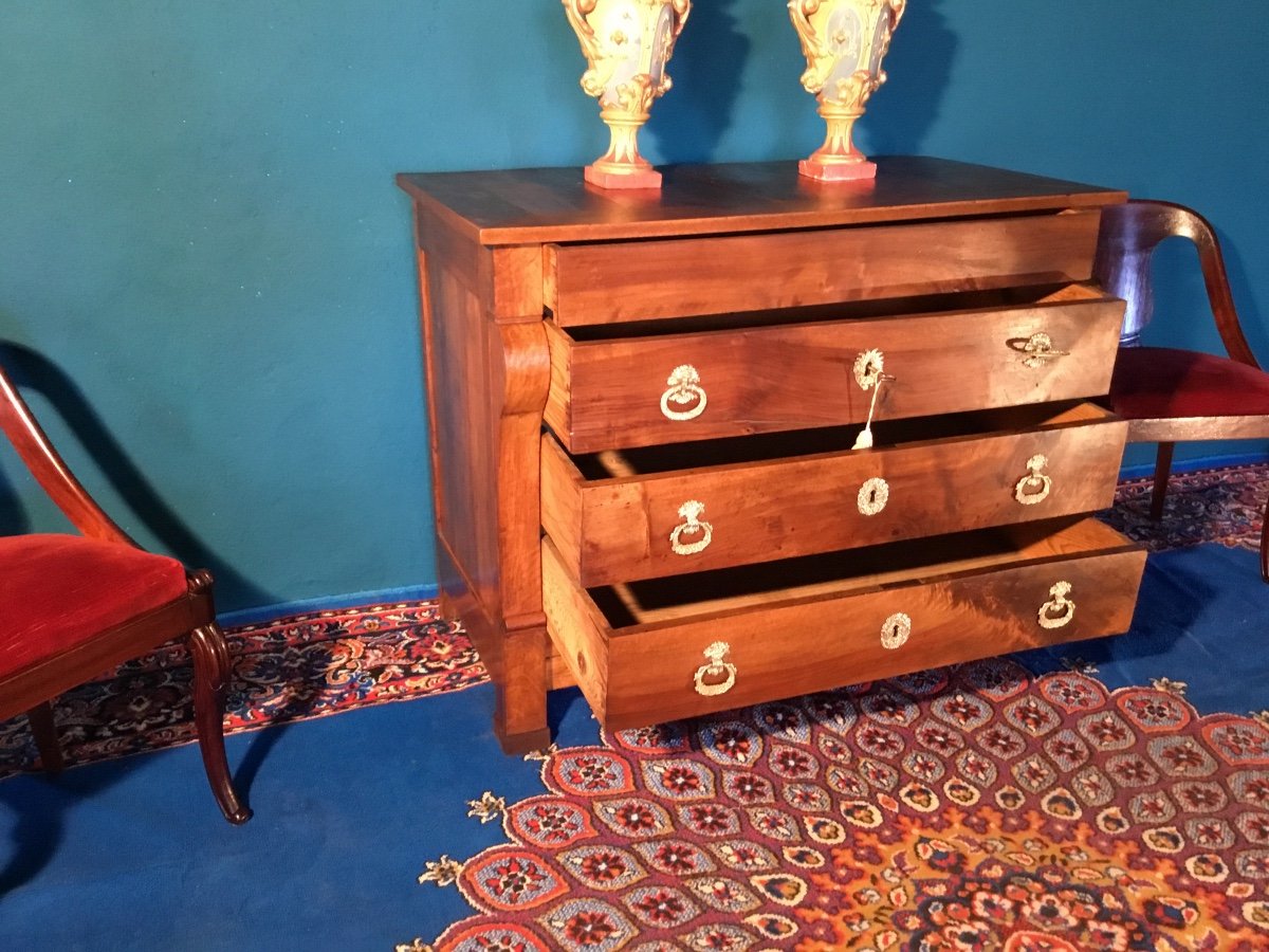 Commode,, Restauration A Crosse En Noyer Massif époque 19emsiècle -photo-1