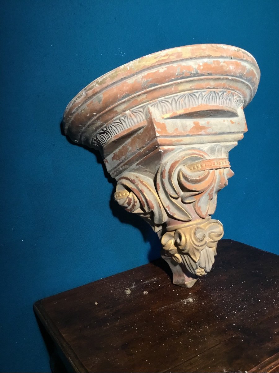 19th Century Terracotta Wall Console -photo-3