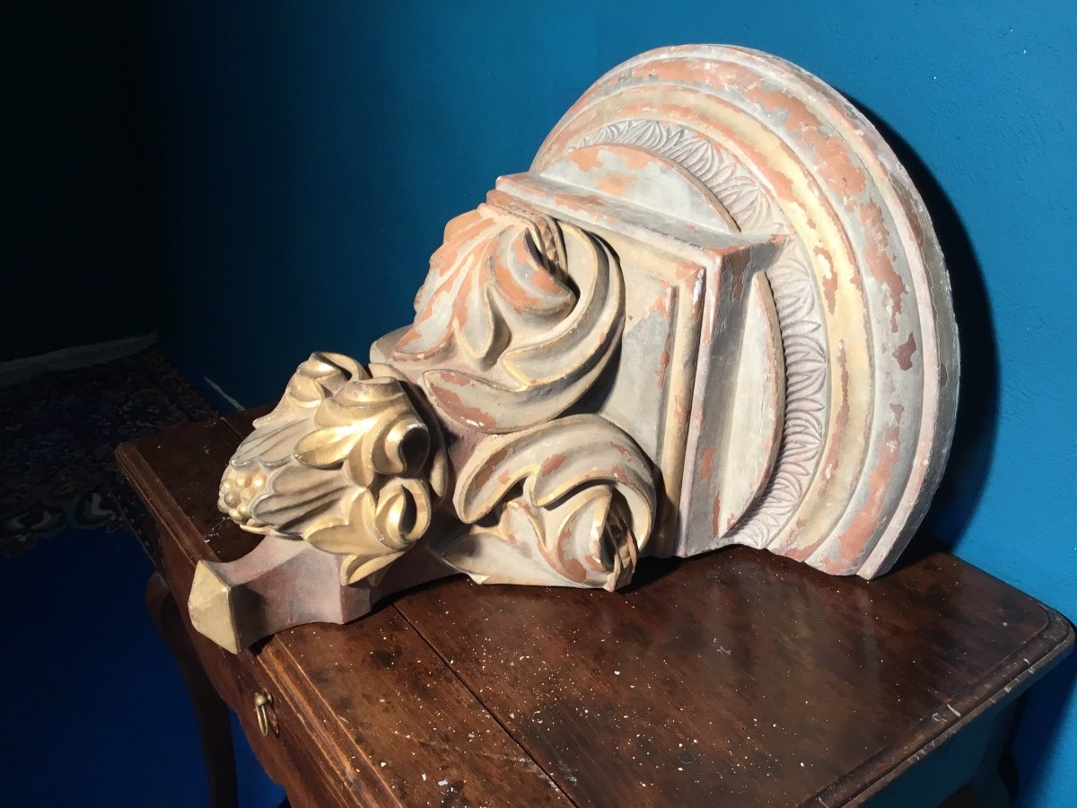 19th Century Terracotta Wall Console -photo-3