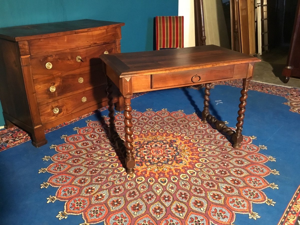 Louis XIII Walnut Desk 19th Century -photo-5