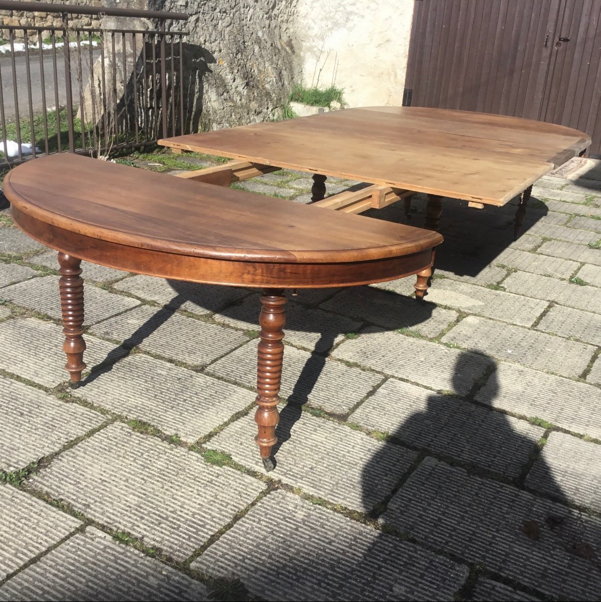 Dining Room Table With 6 Legs And Headband From The 19th Century Restoration Period -photo-2
