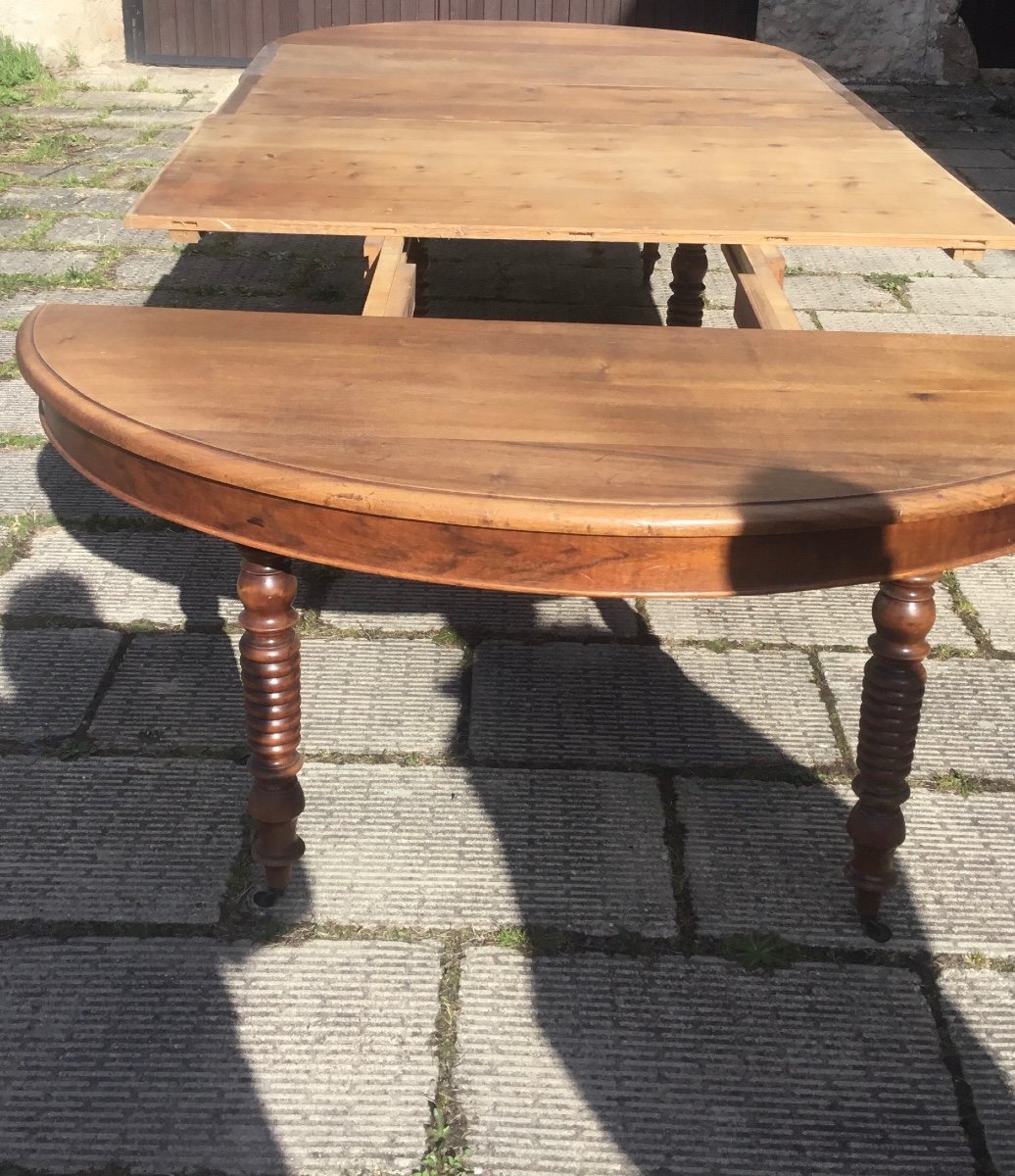 Dining Room Table With 6 Legs And Headband From The 19th Century Restoration Period -photo-4
