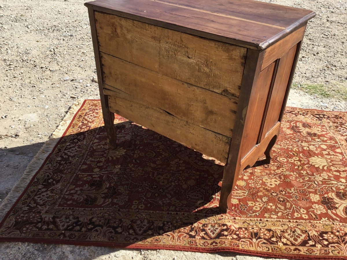 Commode,, Sauteuse, Louis XV, Louis XVI, Transition Provençale En Noyer époque 18em.-photo-2