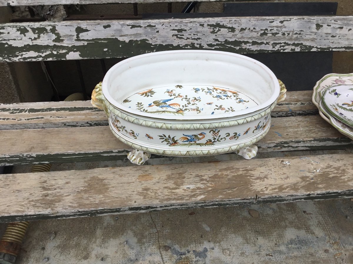 Set Of Four Pieces By De Moustiers, 19th Century -photo-2