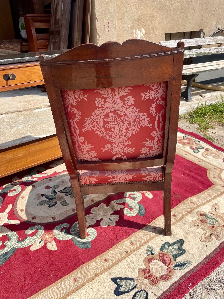 Fauteuil, Empire En Acajou époque 19em.-photo-5
