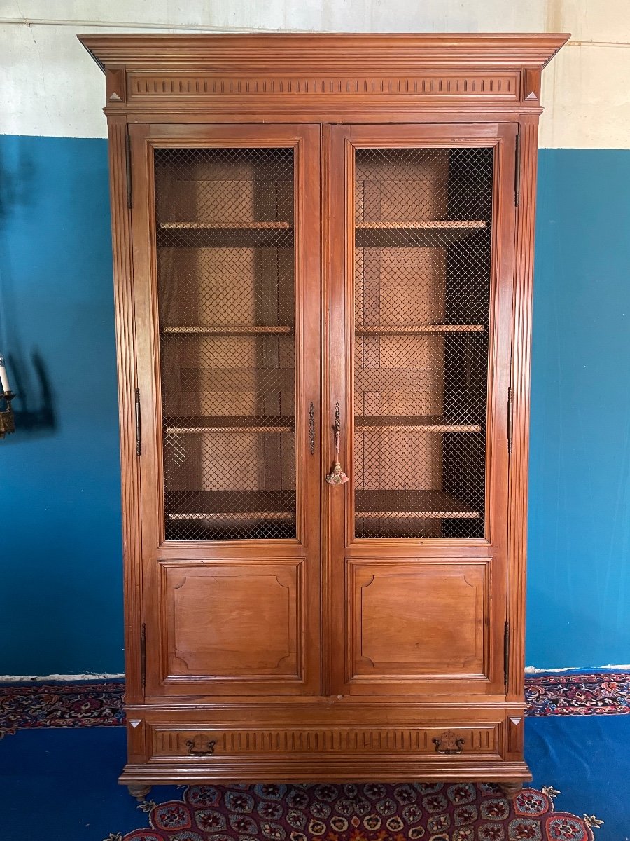 Library,, In Walnut, Period Grille, Napoleon III/19m.