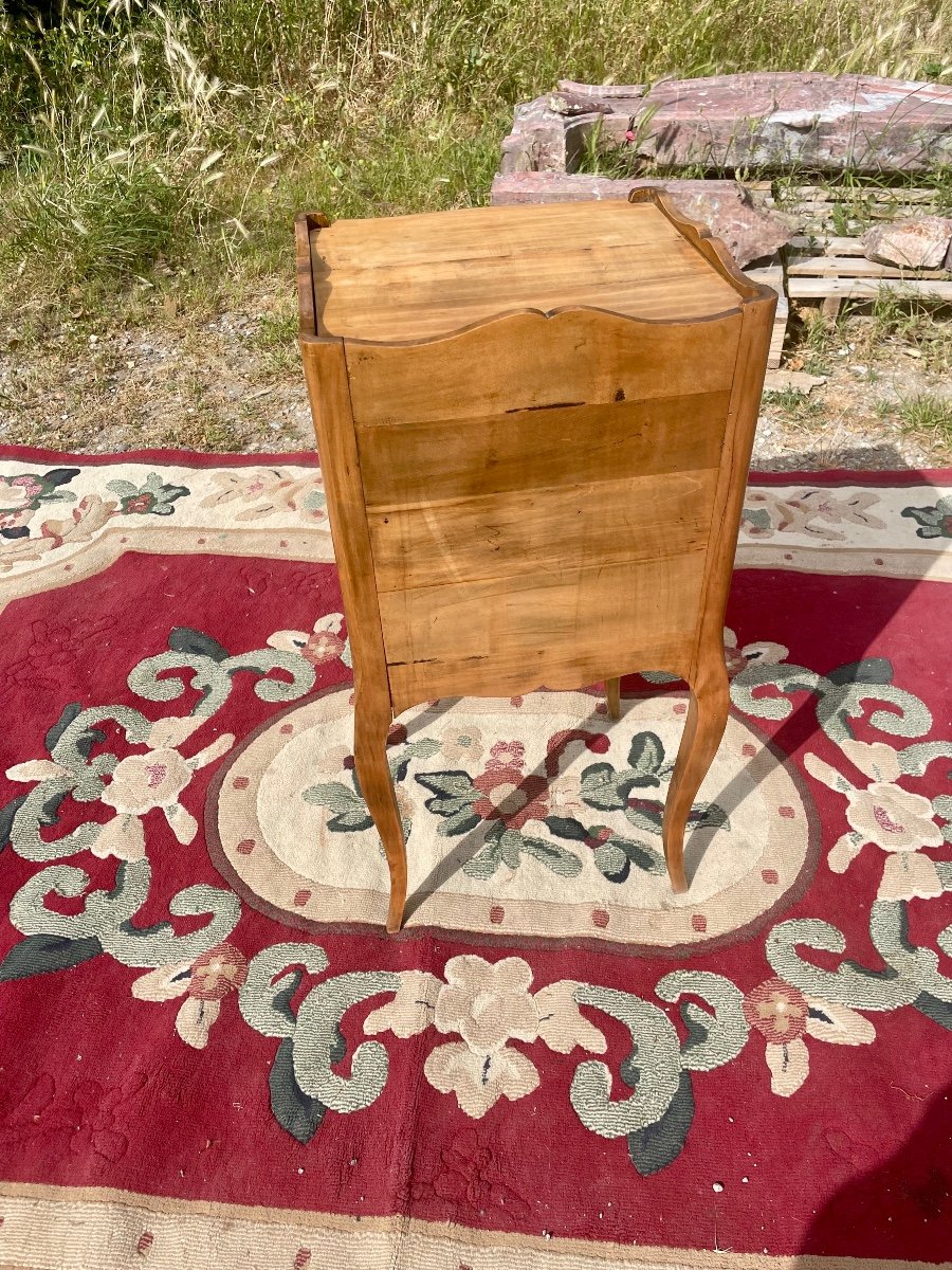 Louis XV Style Bedside Table In Walnut Period, 1900-photo-1