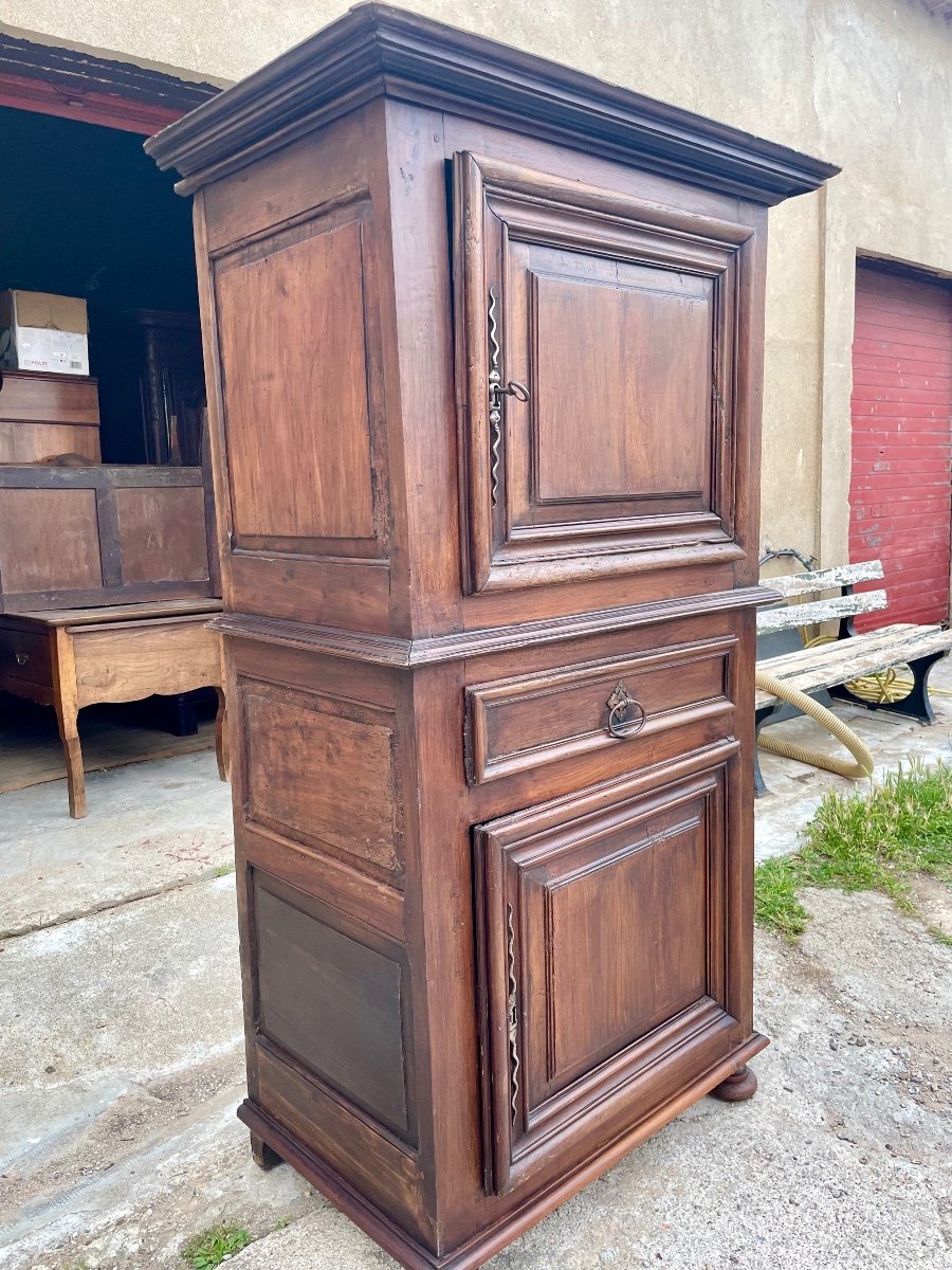 Louis XIII Cabinet, In Walnut, 17th Century.-photo-3