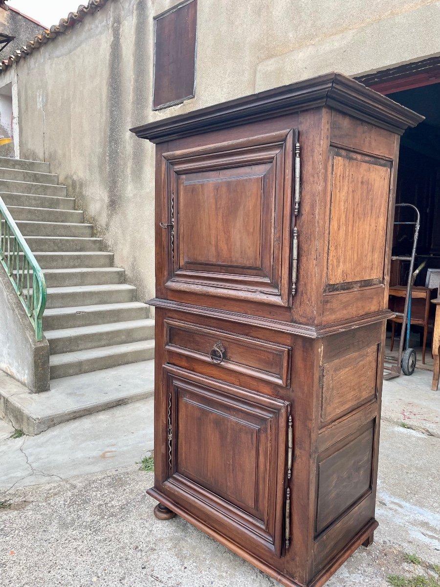 Louis XIII Cabinet, In Walnut, 17th Century.-photo-2