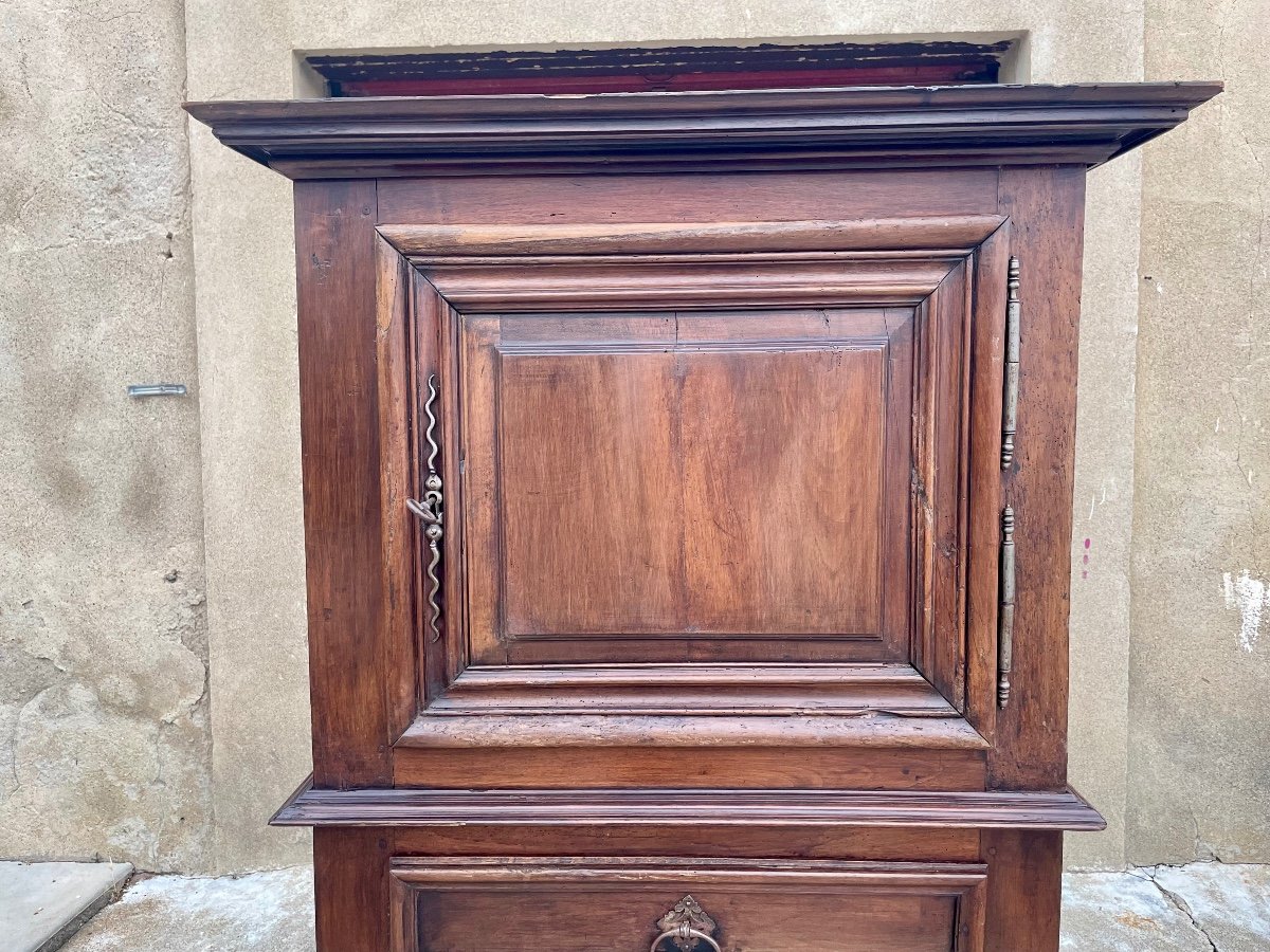 Louis XIII Cabinet, In Walnut, 17th Century.-photo-3