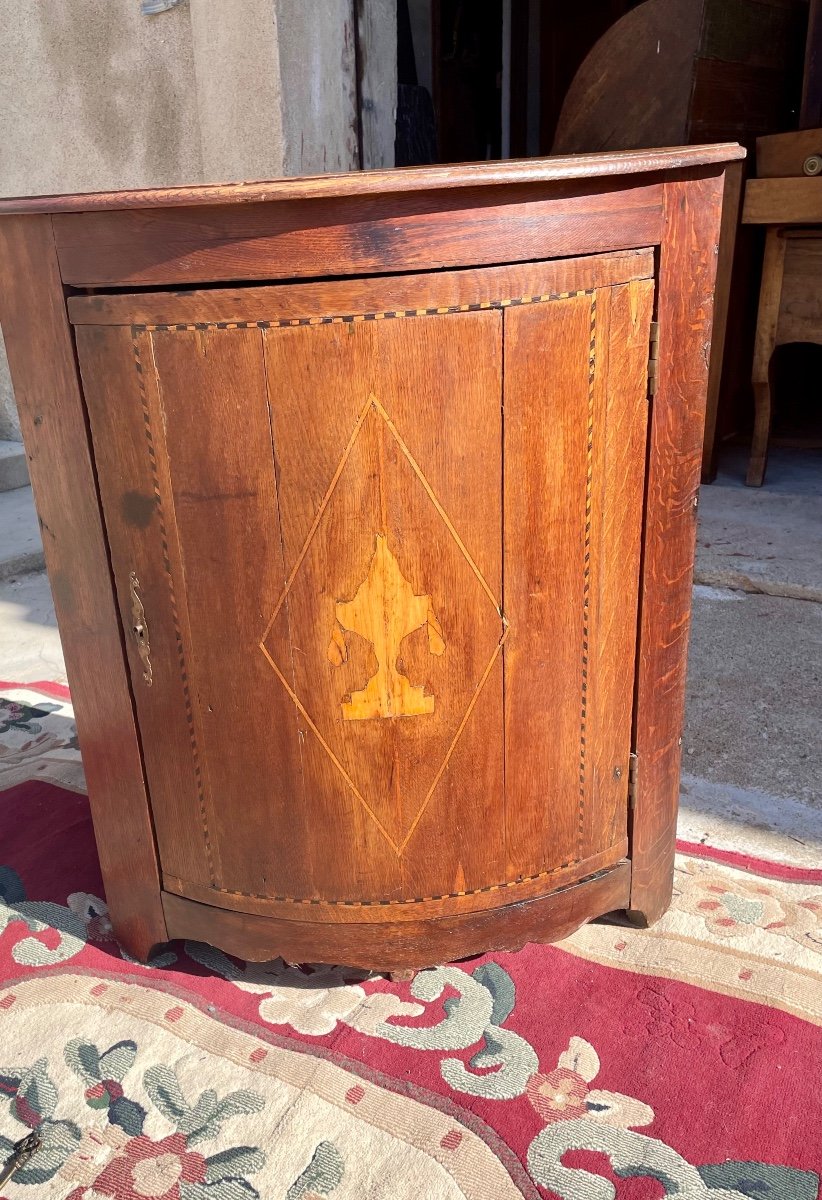 Corners, Curved Louis XV In Oak 18th Century.-photo-3