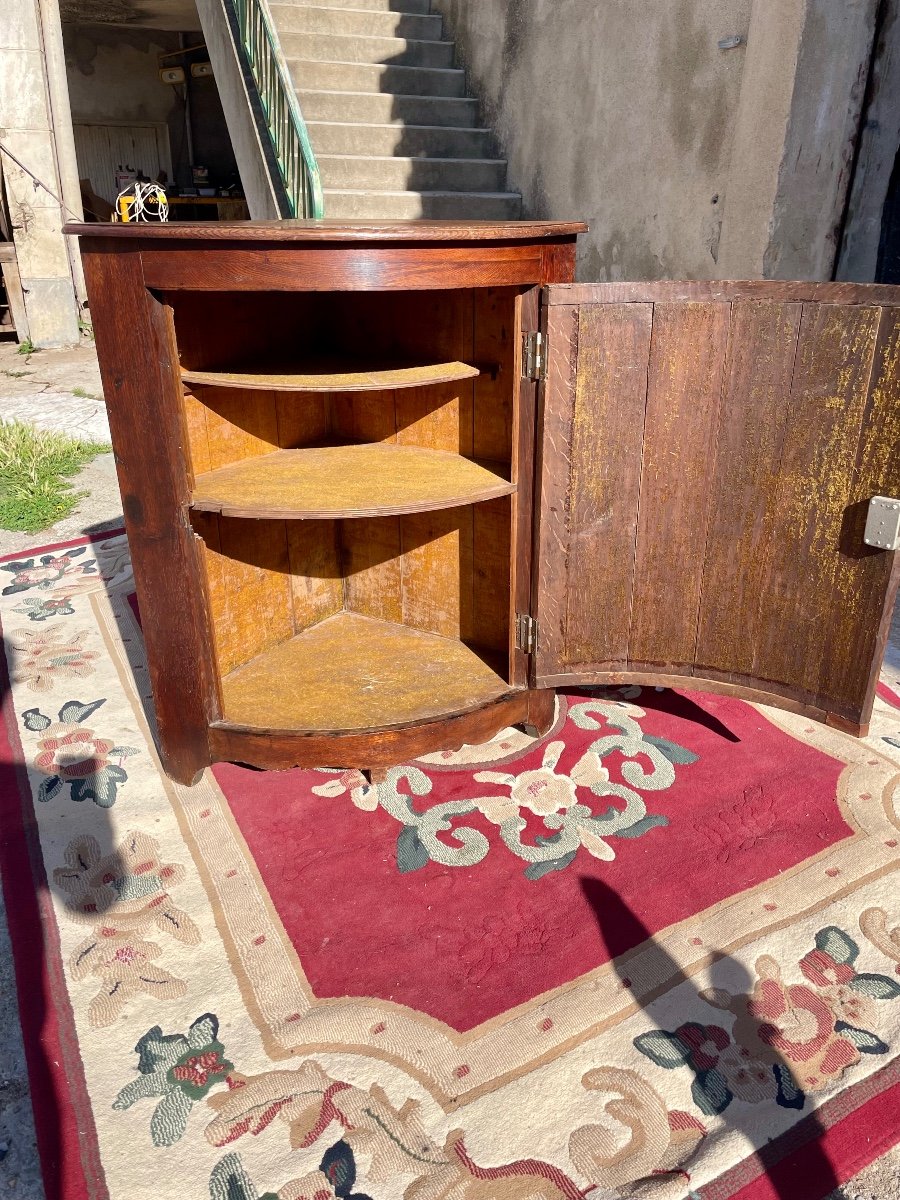 Corners, Curved Louis XV In Oak 18th Century.-photo-4