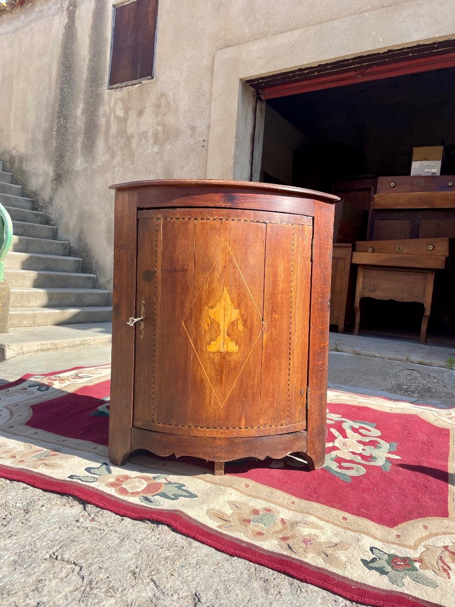 Corners, Curved Louis XV In Oak 18th Century.-photo-5