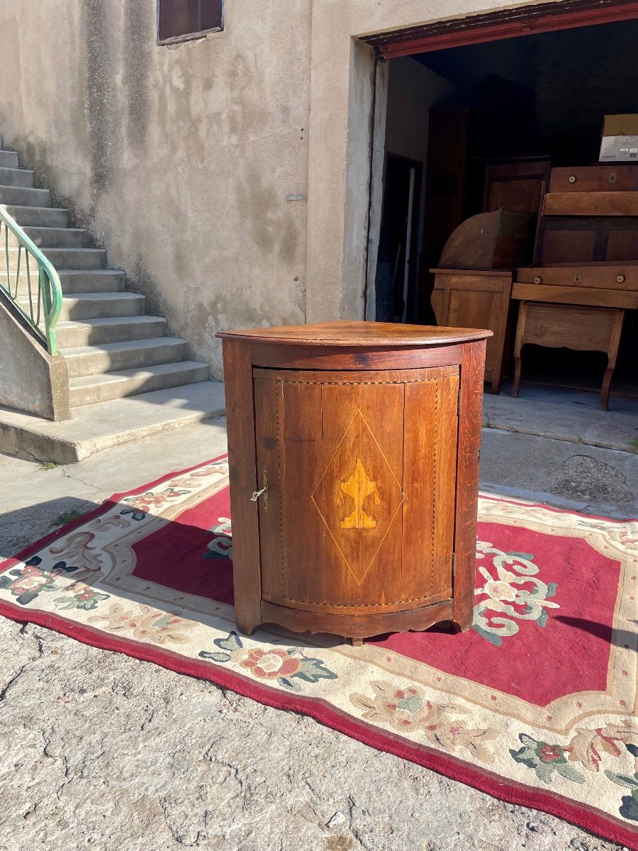 Corners, Curved Louis XV In Oak 18th Century.
