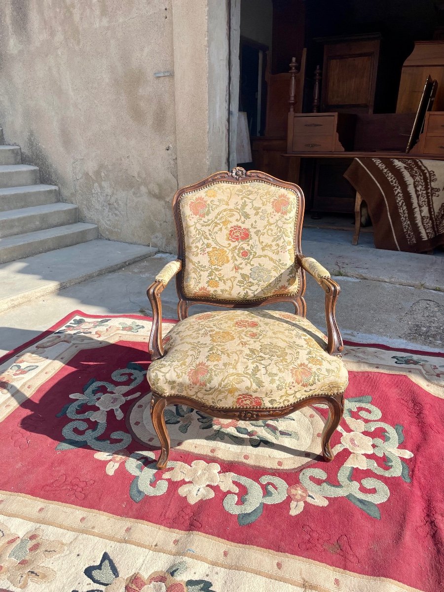 Fauteuil, Louis XV, En Noyé D époque XVIIIem.siècle -photo-2