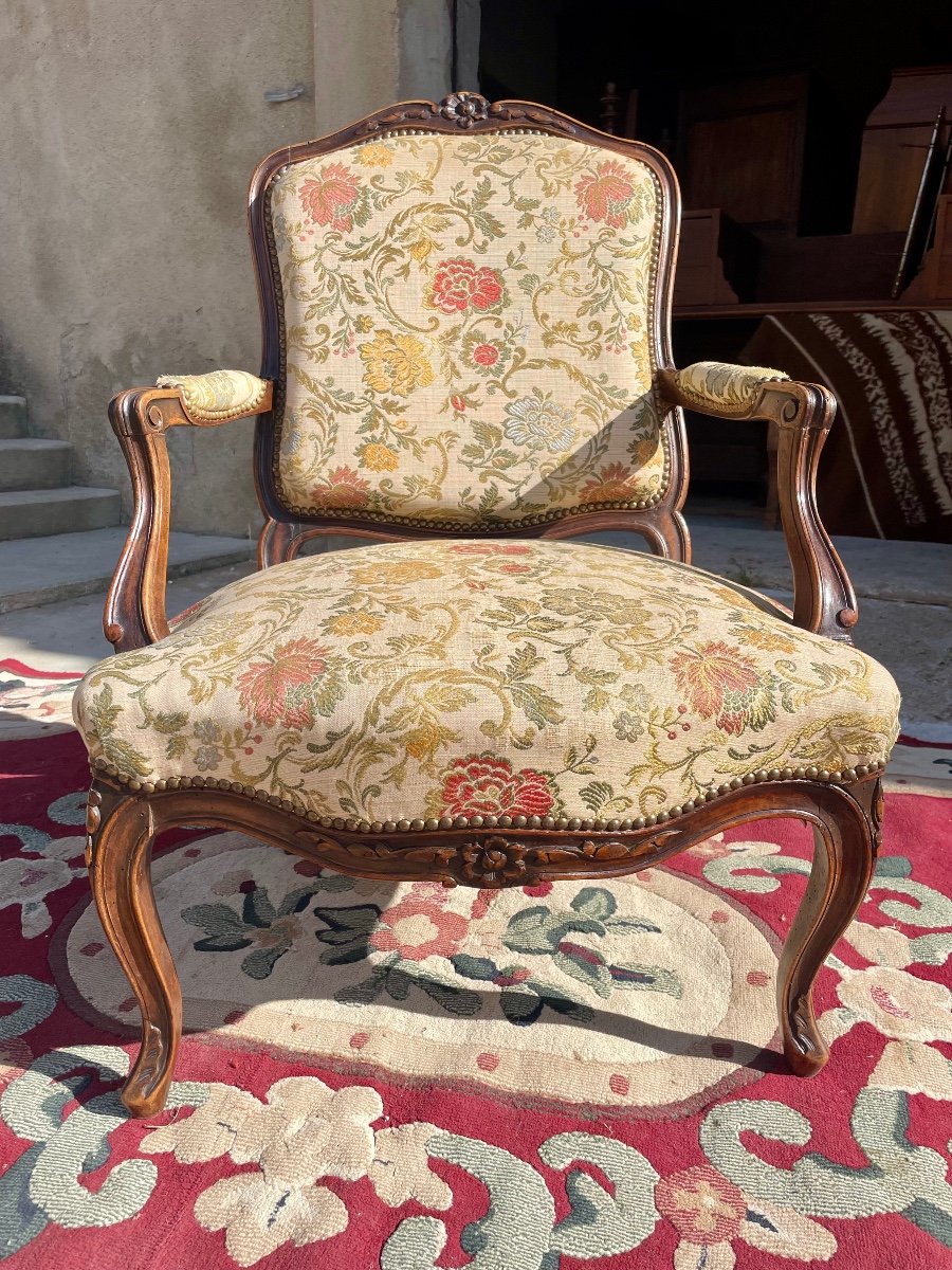 Fauteuil, Louis XV, En Noyé D époque XVIIIem.siècle -photo-4