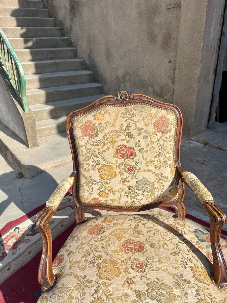 Fauteuil, Louis XV, En Noyé D époque XVIIIem.siècle -photo-2