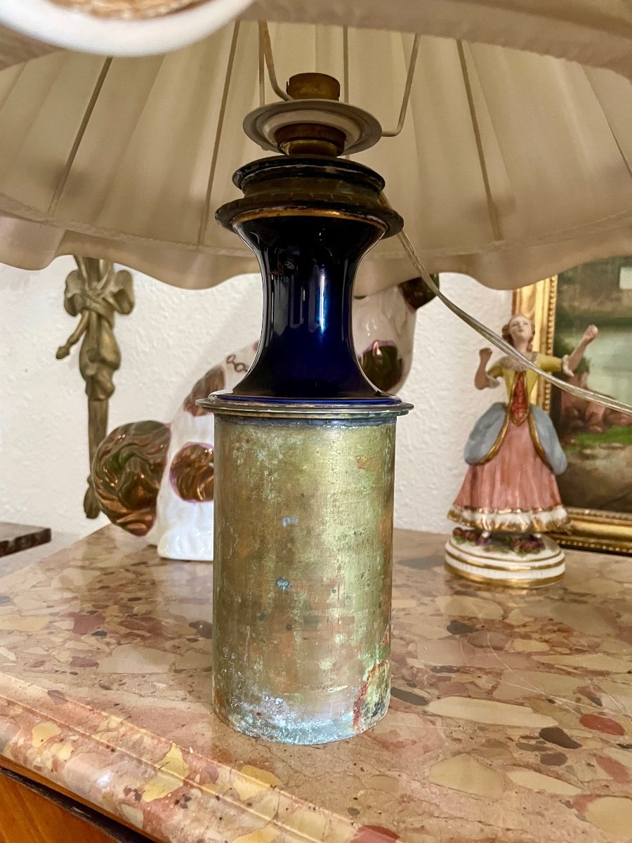 Lampe à Huile En Porcelaine De Sèvres D’époque 19em Siècle -photo-6