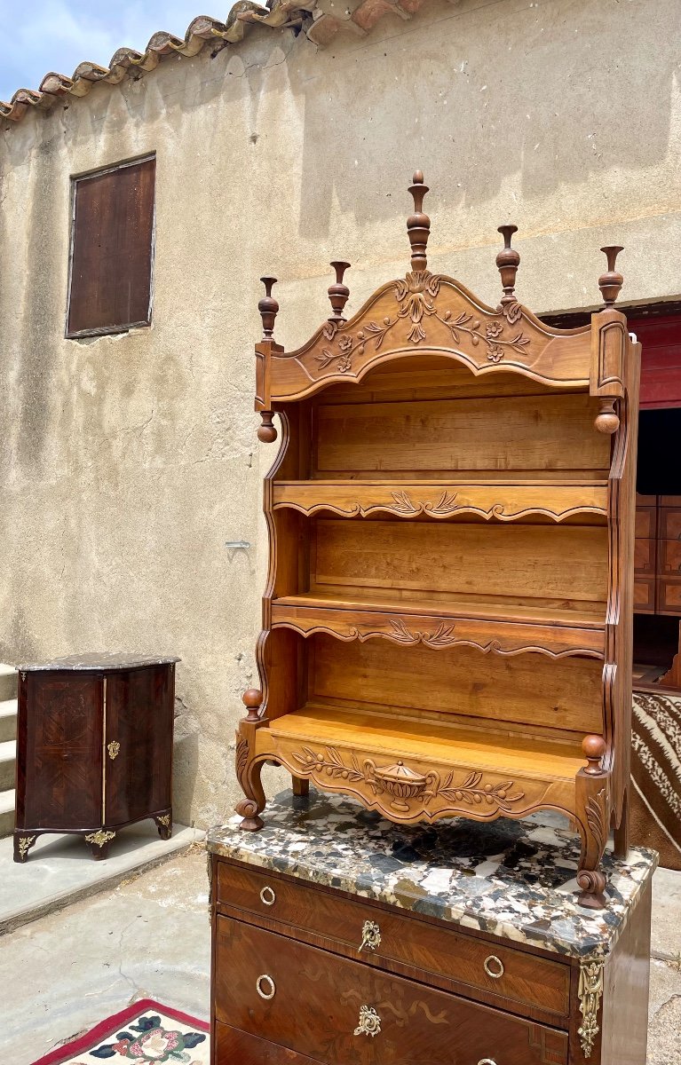 Estanier, Provençal Wall Shelf In Walnut From The 1900s.-photo-2