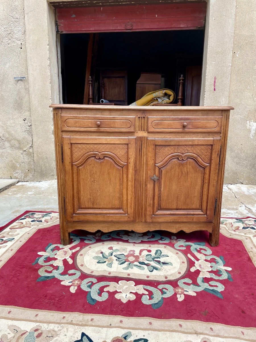 Louis Buffet, 15 In Vintage Blond Oak, 18th Century -photo-3