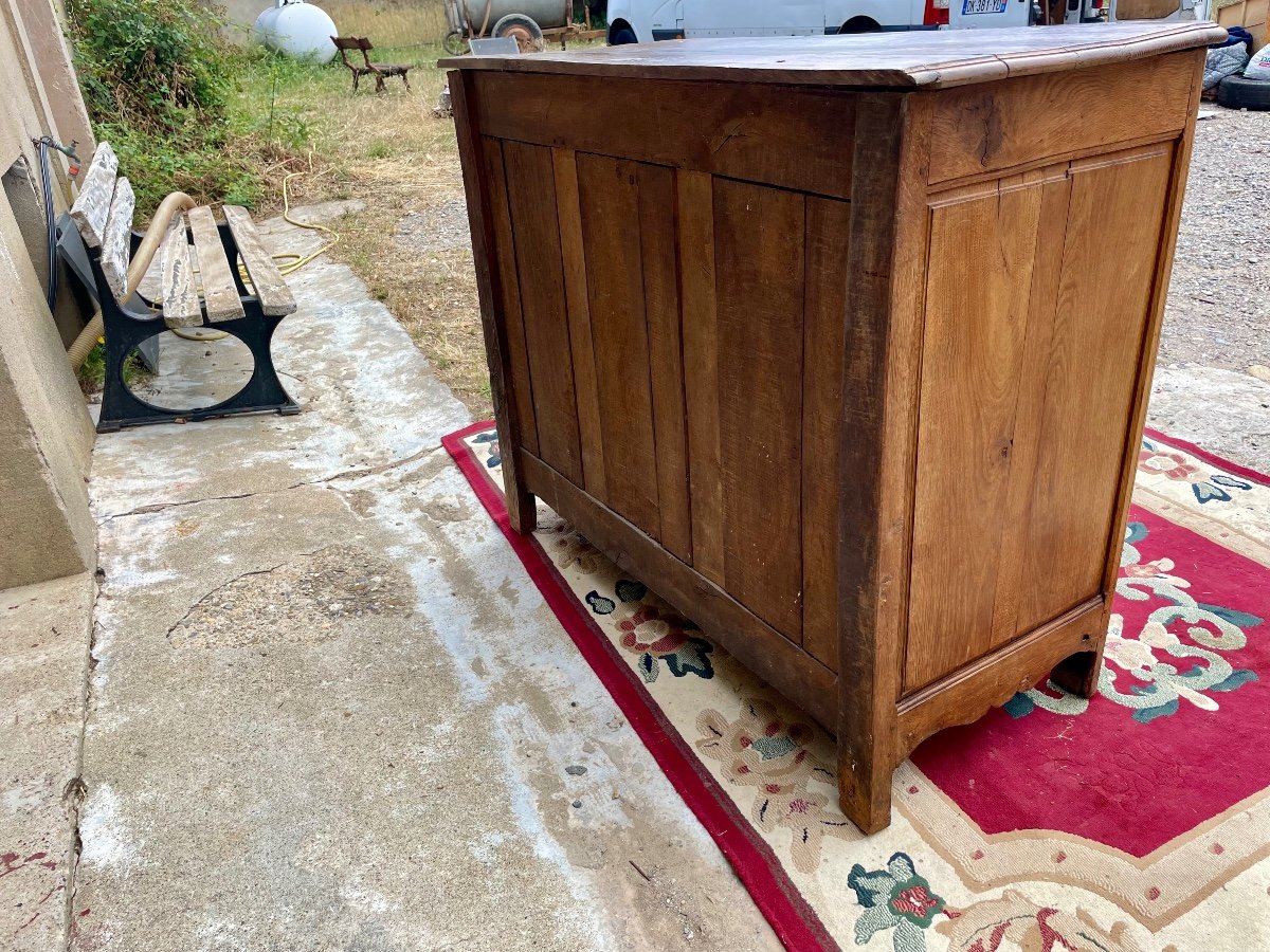 Louis Buffet, 15 In Vintage Blond Oak, 18th Century -photo-2