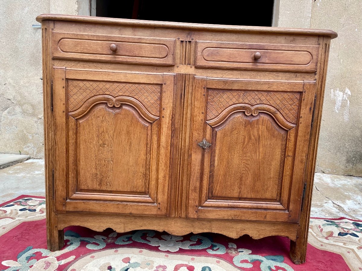 Louis Buffet, 15 In Vintage Blond Oak, 18th Century -photo-7
