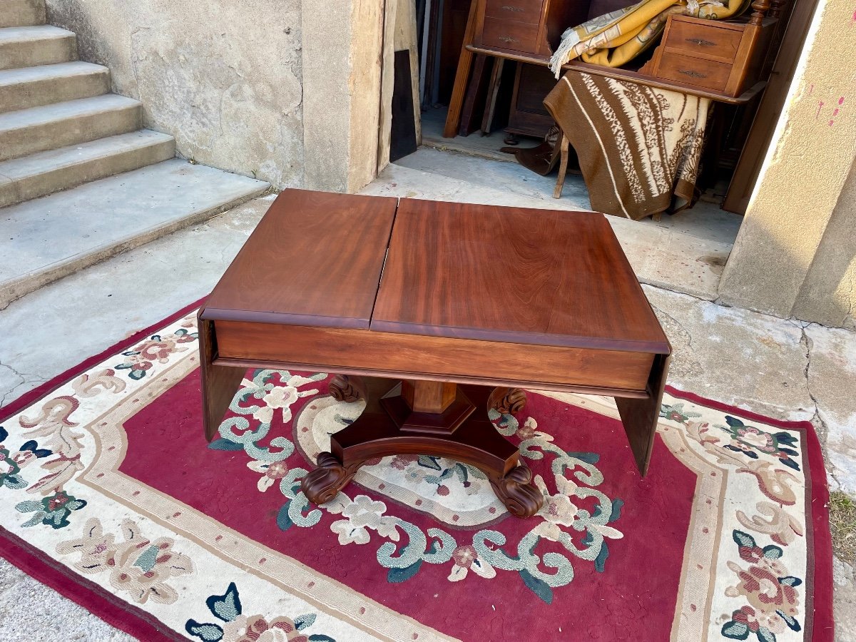 Table Guéridon Napoléon III En Acajou Massif D époque XIXem Siècle -photo-8
